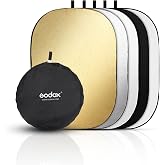 Godox 40"x60"/100x150cm Collapsible Oval Photography Light Reflector | 5-in-1 Multi-Disc Foldable Diffuser with Carrying Bag - Gold, Silver, Black, White, Translucent for Studio &amp; Outdoor Lighting