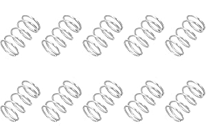 PATIKIL Compression Spring, 0.3mm Wire Dia x 3mm OD x 5mm L, 10 Pcs 304 Stainless Steel Mechanical Extension Small Springs Pe