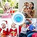 BZ Alarm Clock for Kids, 7 Colors Changing, LED Digital, Round, Battery, Temperature Detect, One Tap Control, Alarm Setting, Snooze, 12/24 H, for Kids, Home(Blue)