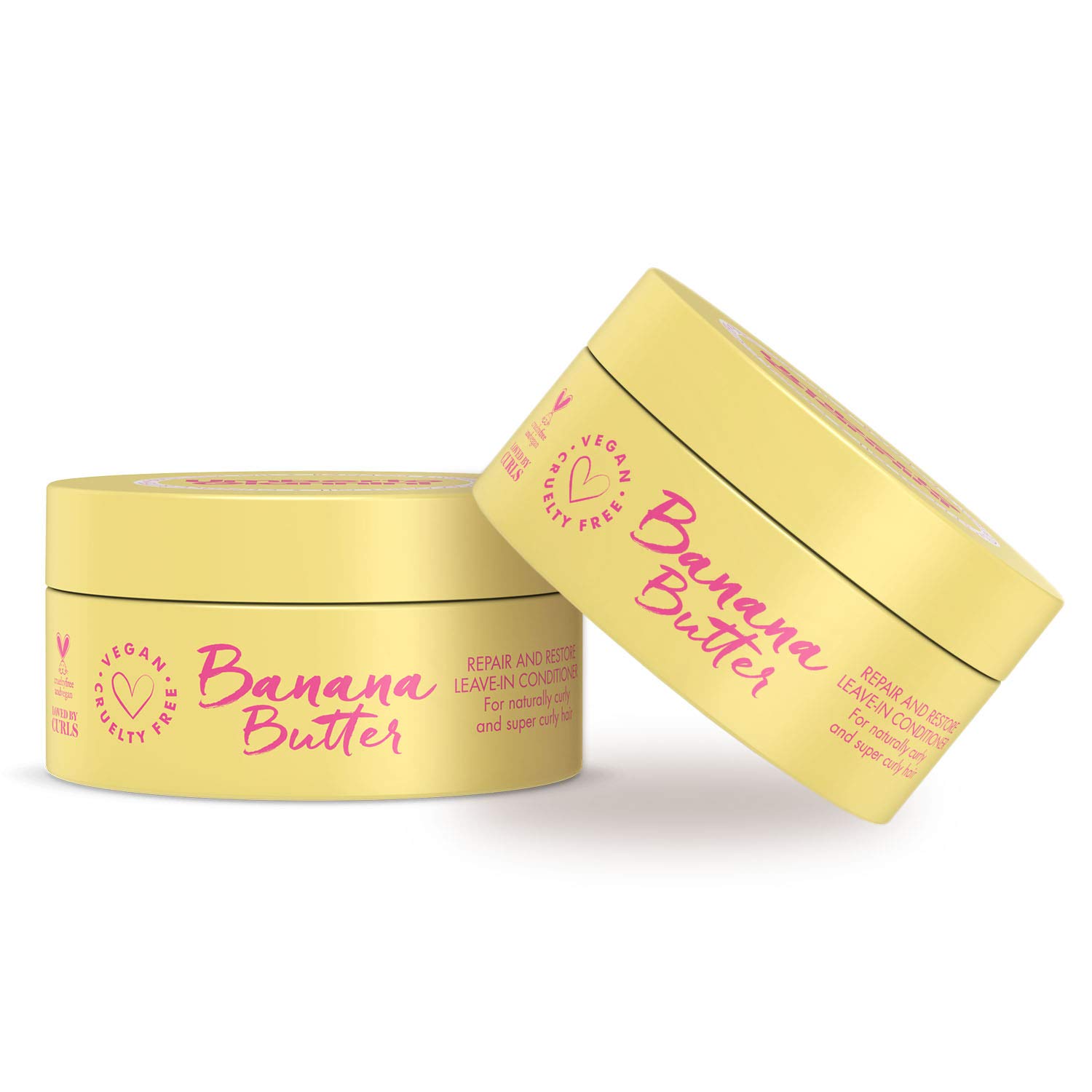 Umberto Giannini Coily Banana Butter Repair + Restore Leave-in Conditioner Vegan Cruelty Free 97% Natural, 2 Pack