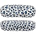 Blue Glasses Case Hard Shell Leopard Print | Medium Size | Protective Eyeglasses, Sunglasses, and Reading Glasses Case For Men, Women, and Kids