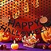 Black Pumpkin Happy Halloween Banner Halloween Party Banner Happy Halloween Sign for Haunted Houses Home Indoor Mantle Decor Pumpkin Halloween Party Decorations