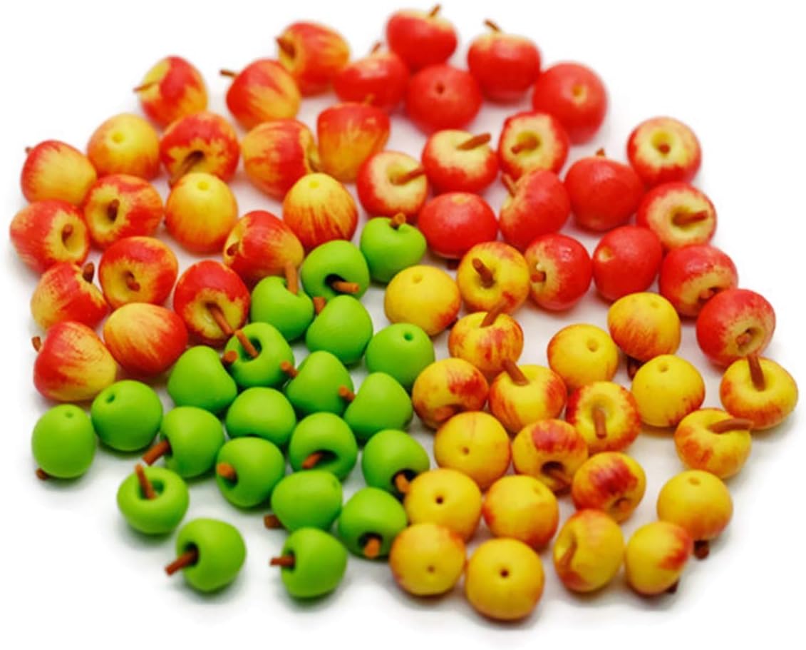20 Mix Apple Dollhouse Miniatures Small Size 0.7 cm Food Kitchen by Cool Price