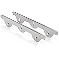 Linda's Essentials Stove Gap Covers Stainless Steel (2 Pack), Heat Resistant Oven Gap Filler Seals Gaps Between Stovetop and Counter, Easy to Clean Range Trim Kit (23.4 Inches, Silver (Steel))