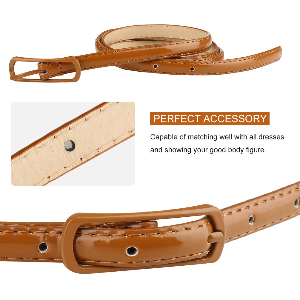VBIGER Femmes Ceinture Fine Élégant en Cuir PU Ceinture Réglable Pour Les Robe Chemisier Jupe, 2 Pcs
