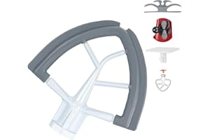 Owowong Flex Edge Beater Aid 4.5-5 Qt Tilt-Head Stand Mixer with Cord Organizer and Attachment Holder,Flat Beater Paddle with Flexible Silicone Edges Bowl Scraper,Kitchen Aid Mixers Accessories,Gray