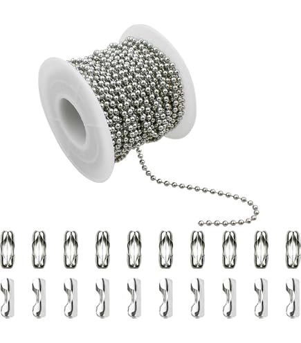 thumbnail image 2 of 30 Inch Stainless Steel Ball Chain – 2.4mm Diameter – Made In USA (Necklace/Lanyard) 2 of 6