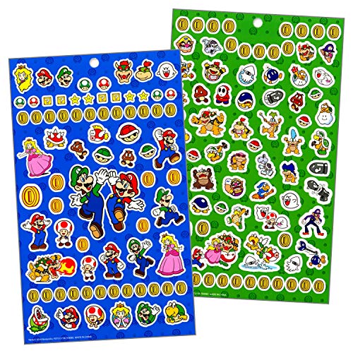 Super Mario Stickers Featuring Mario and Friends Bundle Includes