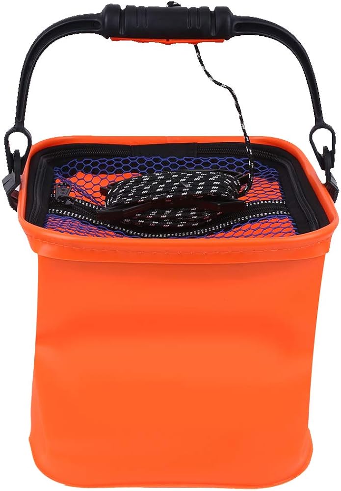 ohcoolstule 17oz Collapsible Fishing Bucket, Portable Fish Bucket Live
