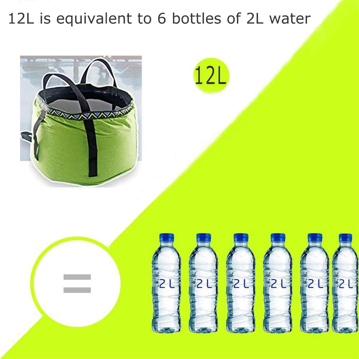 GKSELLING 12L Portable Folding Wash Basin, Lightweight and Durable Compact Collapsible Foldable Water Bucket Container for Camping Hiking Fishing Travelling etc. : Sports & Outdoors