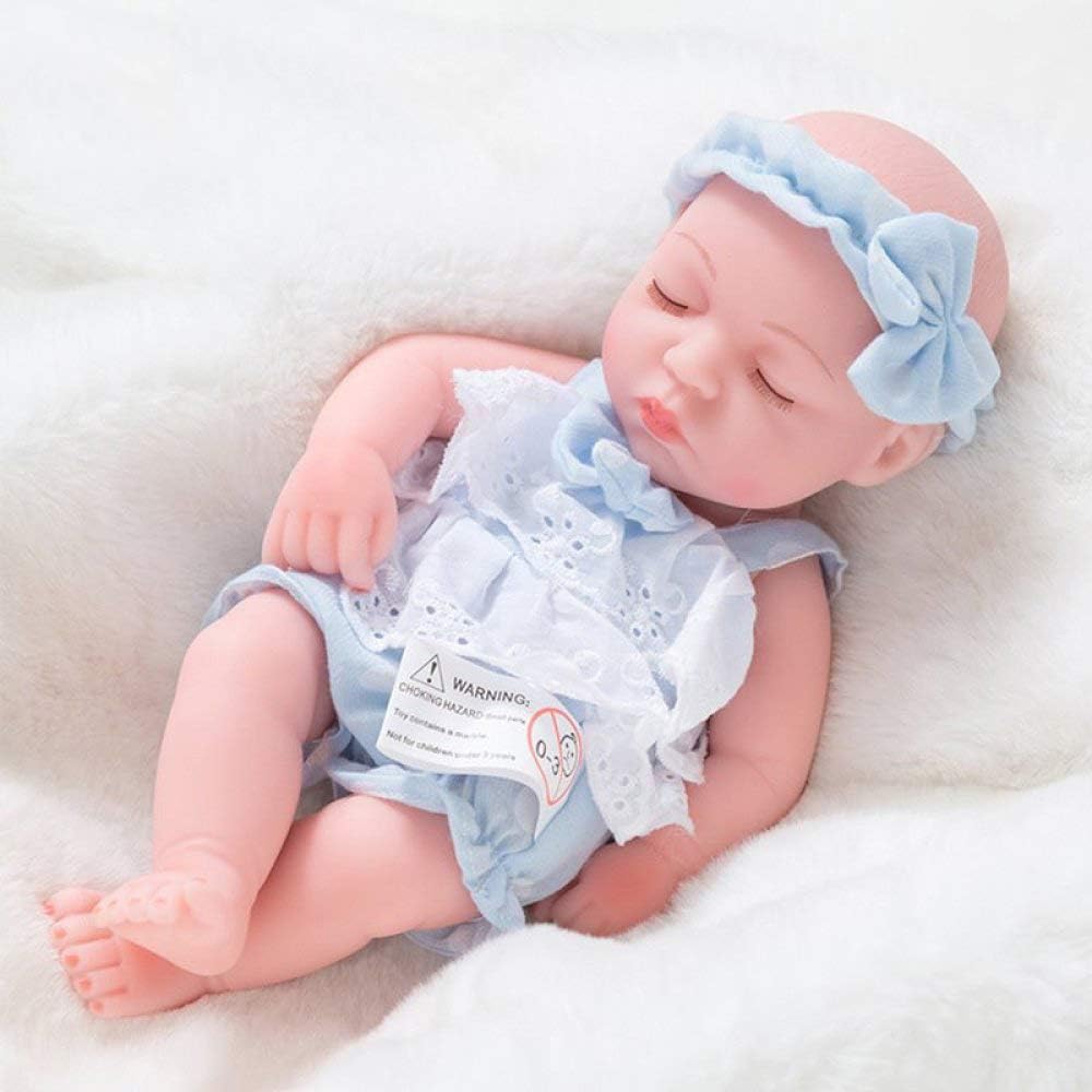 Prezzo ZBYY Bambole Reborn Maschio Neonato Realistico Reborn Bambino Bambola Femmina Occhi Chiusi Giocattolo Regalo 26Cm 10 Pollici,Blue Offerte