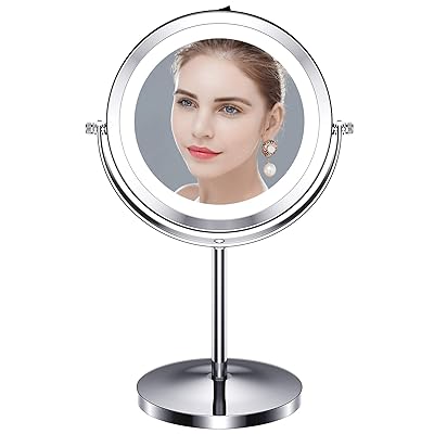 Buy Benbilry 10x Magnifying Lighted Makeup Mirror 7 Inch Double Sided Vanity Mirror With 10 Magnification Cosmetic Mirror With Lights For Bathroom Or Bedroom Battery Operated Online In Indonesia B07ykpwcnw