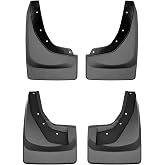 WeatherTech Custom No Drill Splash Guard MudFlaps for Dodge Ram Truck 1500 RHO, Ram 1500 RHO, Front &amp; Rear Set (110137-120223), Black