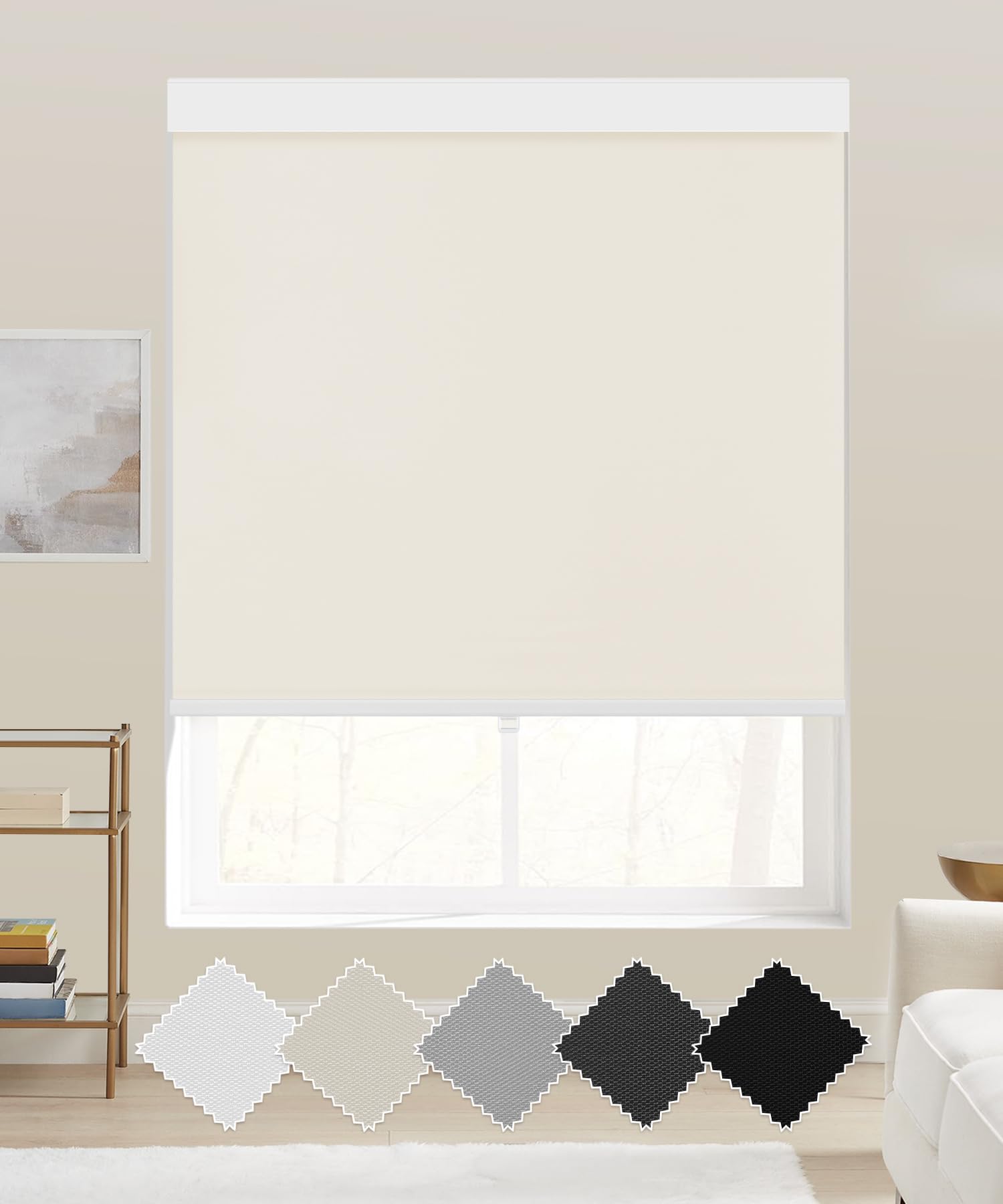 Photo 1 of BlinDecor Roller Blinds for Windows, 35'' x 72'' Blackout Roller Shade for Indoor Bedroom, Cordless Roller Shade Shades with UV Protection for Home,Dark Grey