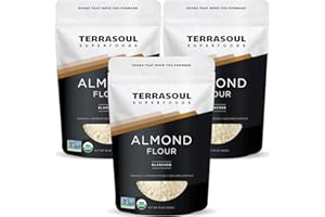 Terrasoul Superfoods Organic Almond Flour, 3 Lbs (Pack of 3) - Fine Texture | Grain-Free | Gluten-Free | Perfect for Keto Bak