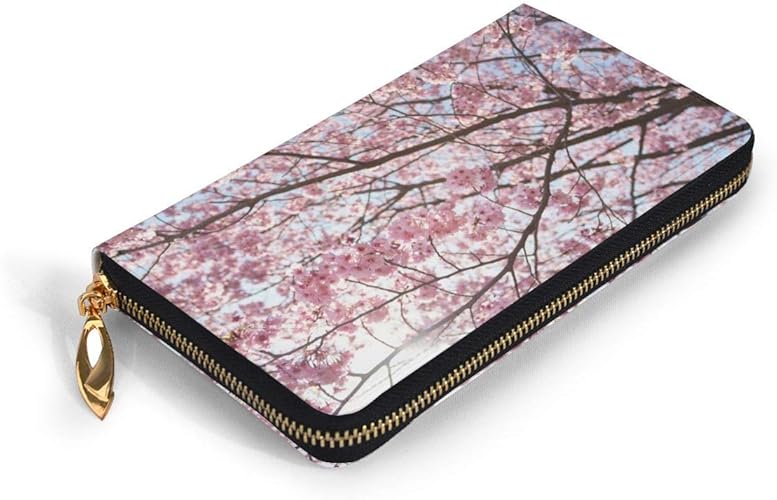 Amazon 財布 長財布 美しい 桜の花 春柄 本牛革 レディース メンズ カードケース ラウンドファスナー 小銭入れ 磁気防止 大容量 スマホ入れ可 ウォレット 北欧 誕生日プレゼント Lpyrose 財布