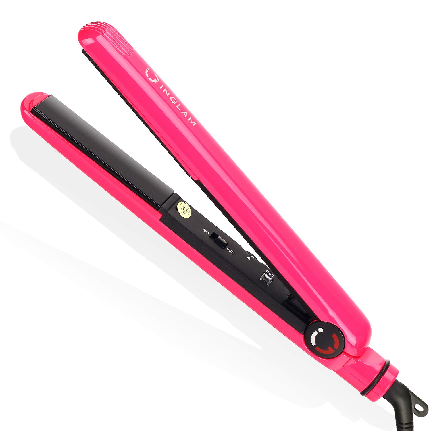 2 in 1 Hair Straightener and Curling Iron, Anti-Static Ceramic Tourmaline Ionic Flat Iron with Adjustable Temp, Dual Voltage, 3D Floating Plates, Instant Heat Up, Auto Shut off, Pink : Beauty