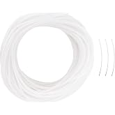 Pepperell Pony Bead Lacing &ndash; 2 mm Hollow Lacing Tube Cord, Frost Color | 60 ft (18 m), 3 Connectors Included, Latex-Free Craft Tubing for Pony Beads, Jewelry and Keychains