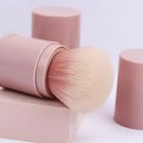 QRJ Soft Powder Face Makeup Brush Pink Cheeks Blusher Bronzer Kabuki Brush view 3