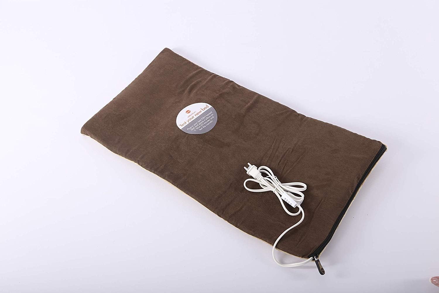 K&H Pet Products Thermo-Kitty Mat Heated Pet Bed Mocha 12.5 X 25 Inches : Pet Beds : Pet Supplies