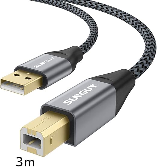 Amazon プリンターUSBケーブル 3m SUNGUY USB 2.0 AオスBオスパソコンとプリンター接続ケーブル延長 Epson