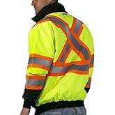 JORESTECH Reflective Safety Bomber Jacket ANSI/ISEA 107-2015 and CSA Z96 Compliant Work Jacket