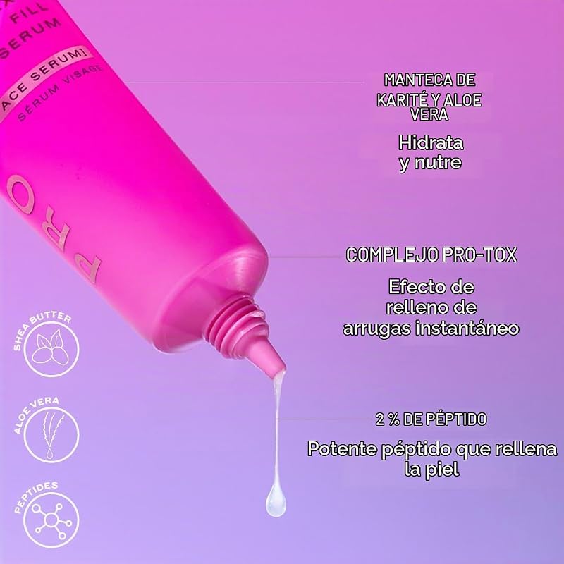 Revolution, Pro-tox sérum facial alisador, con péptidos para líneas finas y arrugas, testado dermatológicamente, vegano y libre de crueldad, 30 g