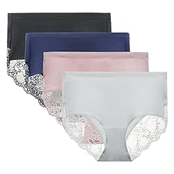 LIQQY Women's 4 Pack Combed Cotton Breathable High