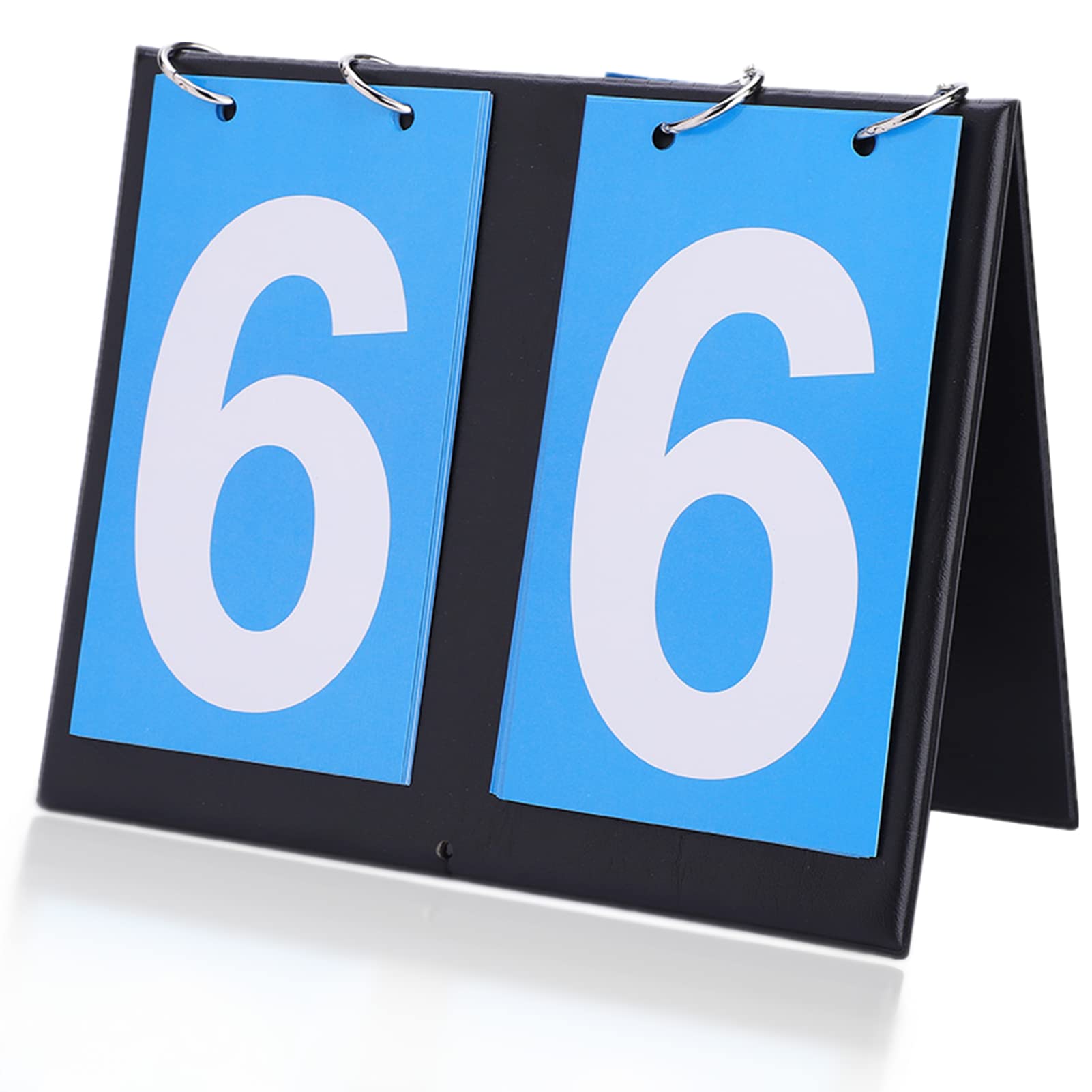 Dioche Portable Table Top Scoreboard, Easy Flip Score Keeper, 2/3/4 Digit Flip Sports Scoreboard Score Counter for Table Tennis Basketball Baseball Soccer Pong Volleyball (2-digit)