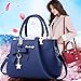 Fantastic Zone Women Handbags Fashion Handbags for Women PU Leather Shoulder Bags Messenger Tote Bags Navy Blue