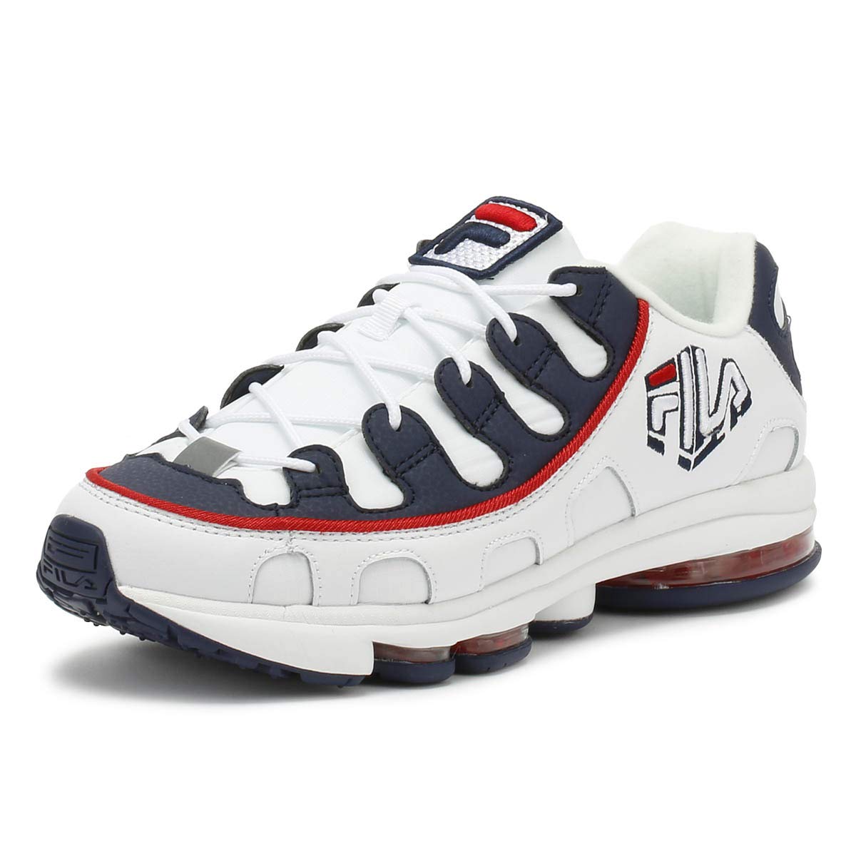 fila silva white reflective trainers