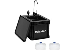 DRIZZLEN Portable Sink-Mobile Handwashing Station, for Camping, RV, Outdoor Events, Garden, Worksite/Compact Mobile Hand Washing Station