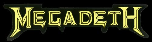 Megadeth - Yellow on Black Logo - Large Jumbo Vinyl Sticker / Decal