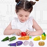 Airlab Wooden Play Food Set for Kids Pretend Kitchen Cutting Fruits Veggies view 6