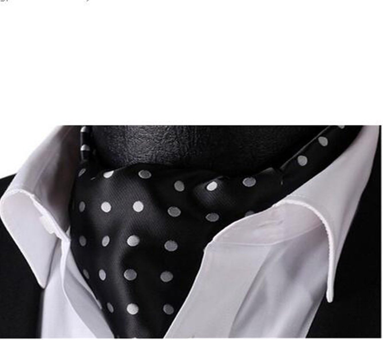 Lingswallow Blue Orange Floral Men 100% Silk Cravat Ties Jacquard Woven Ascot