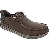 Skechers Men's Streetwear Melson - Edrick Leather Moc Toe Bungee Slip-Ins