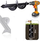 PTPTRATE Earth Auger Drill Bit Planter Digger Garden Planting Tool 8x30cm view 4