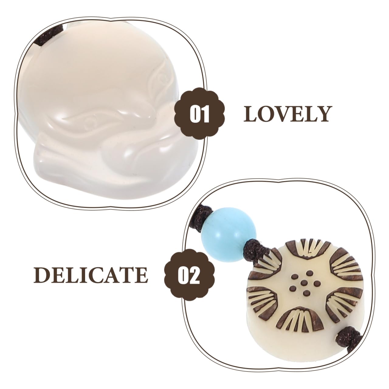 Hemobllo Cell Phone Strap Cartoon Fox Phone Charm Key Chain Car Key Purse Pendant Hanging Pendants Decor White