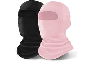 YESLIFE 2 Pieces UPF 50+ Balaclava Ski Mask, Motorcycle UV Protector, Motorcycle Helmets Face Mask for Men and Women