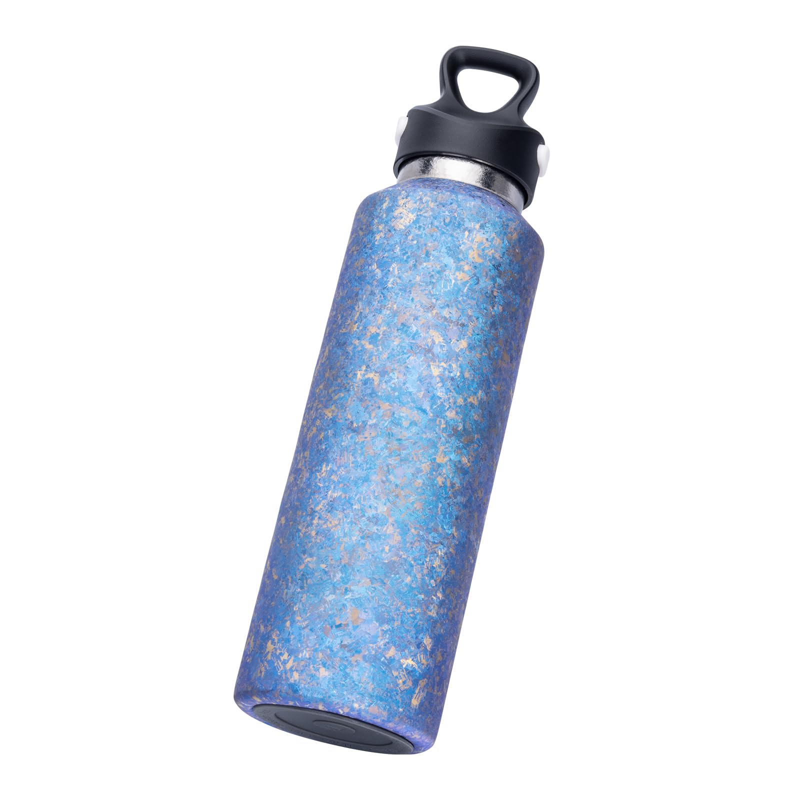 Boundless Voyage Insulated Water Bottle Titanium Vacuum Water Bottle Reusable and Leak-Proof Drinkware for Gym School Office Travel Outdoor (Large Blue)