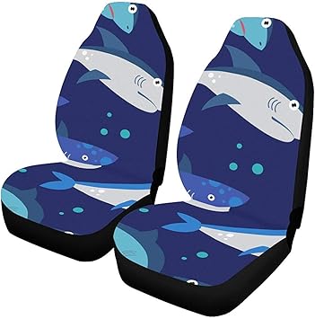 Coprisedili Per Auto Universali Sedili Anteriori Squalo Cartone Animato Pesci Di Mare Denti Aguzzi Protezione Per Seggiolino Auto Coprimaterassi Per Auto Completi La Maggior Parte Dei Veicoli Amazon It Auto E Moto