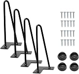 Signstek 12in Hairpin Table Legs Set of 4 with Heavy Duty 12mm Steel