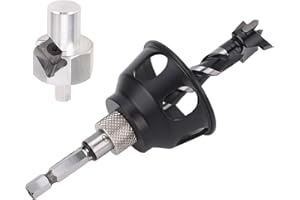 FTVOGUE 19mm Drill Bit Dog Hole Tool Set, Vertical Drill Locator Straight Hole Drilling Fixture for Bench