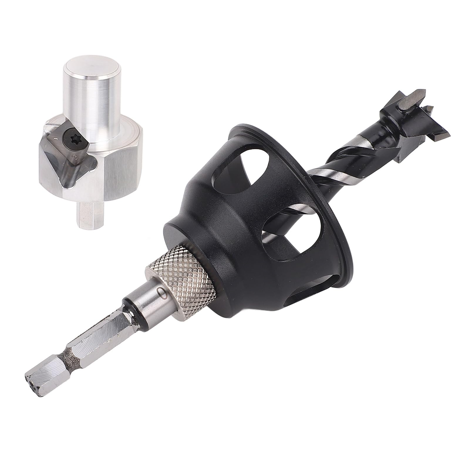 Photo 1 of 19mm Drill Bit Dog Hole Tool Set, Vertical Drill Locator Straight Hole Drilling Fixture for Bench