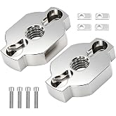 MTO-JQ 2-Set Chrome Heavy-Duty ATV Tie Down Anchor Kit Accessories | For ATV / UTV CFMoto CFORCE UFORCE ZFORCE, Low-Profile Design for Stronger Clamping Force Mounts
