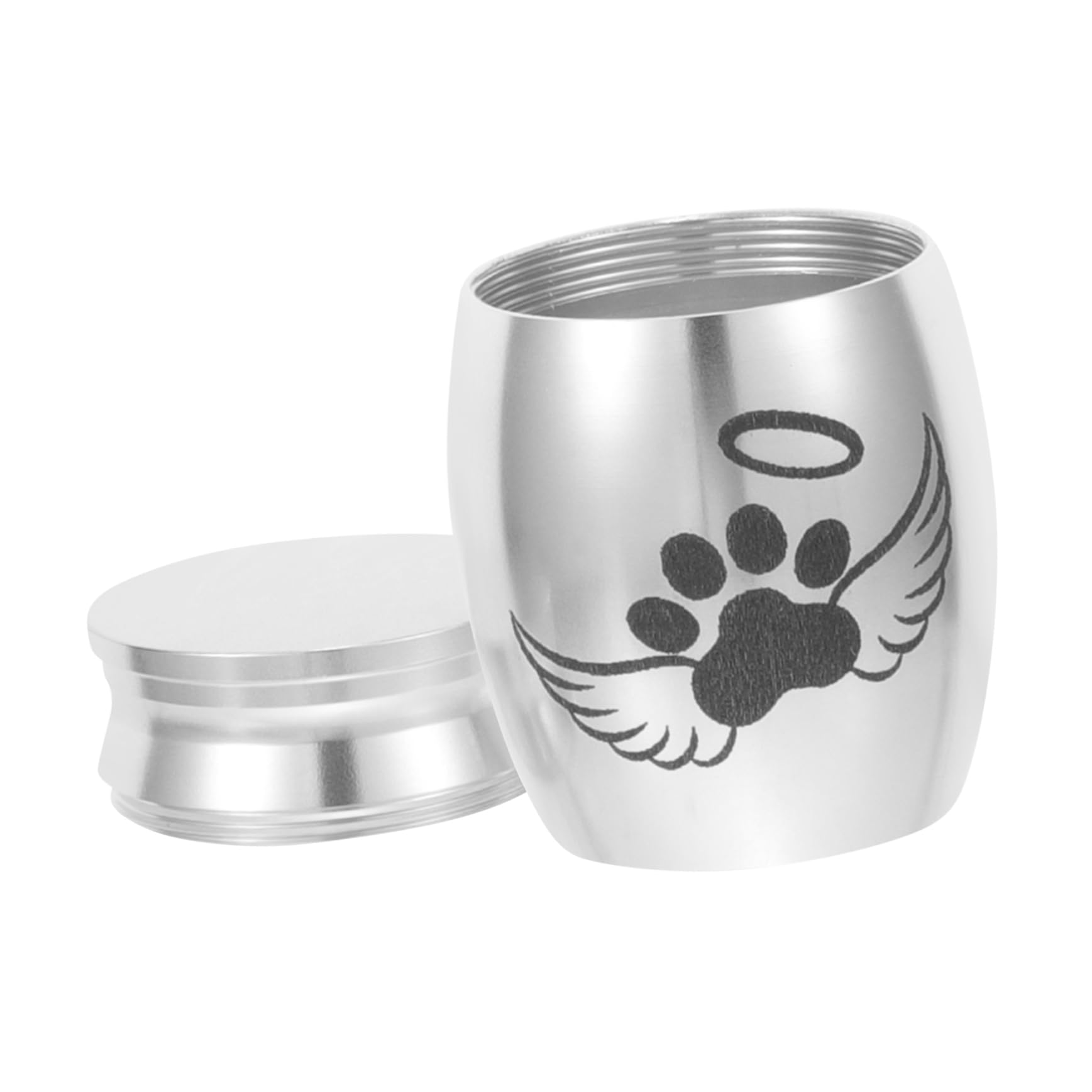 BELLIFFY Metal Pet Urn for Ashes Durable Keepsake Memorial Urn for Dogs Cats Ash Storage with Lid for Sympathy and Remembrance