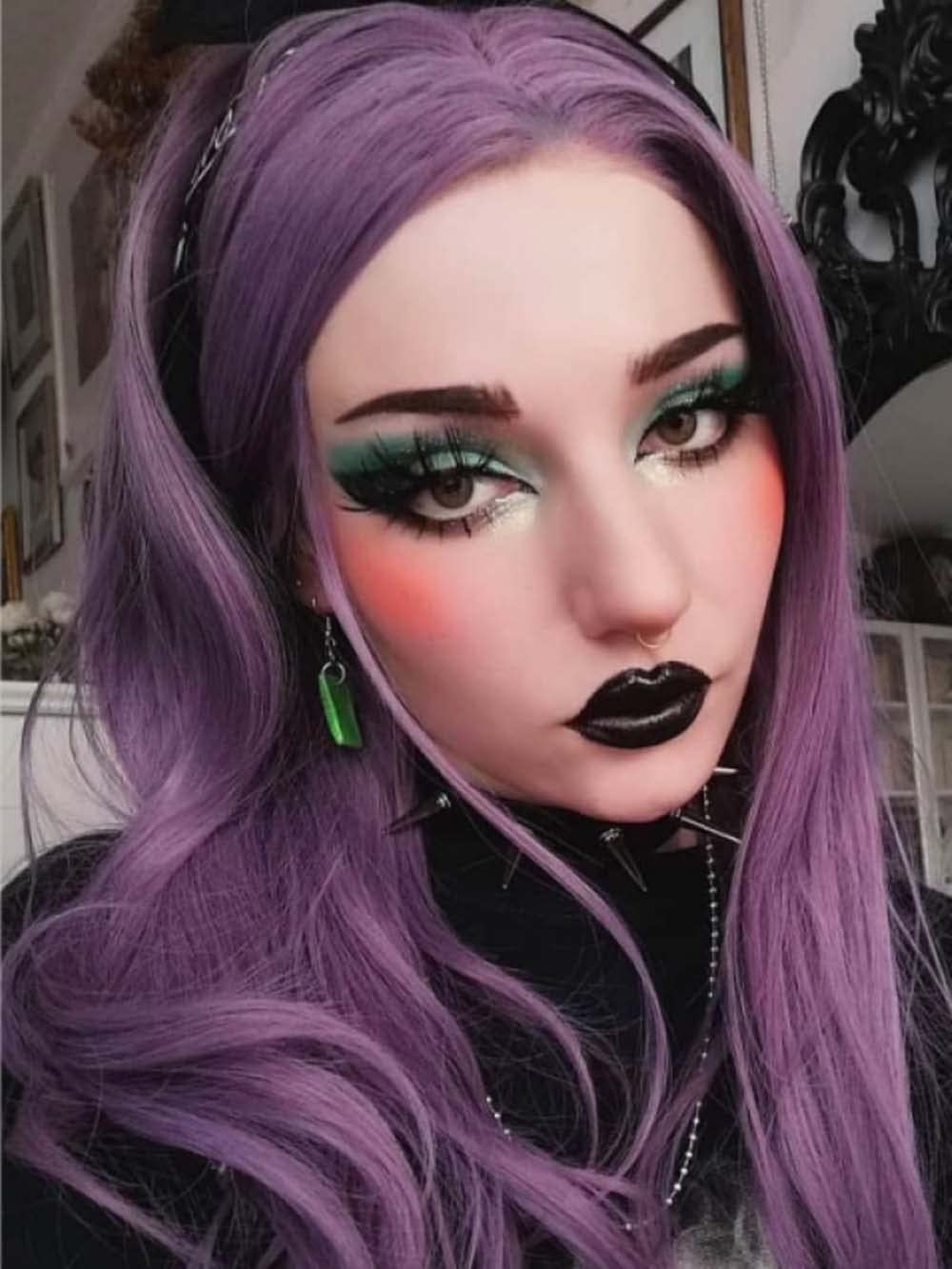 Xiweiya Wigs Mixed Purple Wig Synthetic Purple Lace Front Wigs For Women Hair Long Body Wave Hair Heat Resisant fFber Long Soft Hair Wig 24"