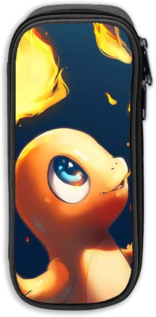 MPJTJGWZ Pencil Case, High Capacity Stylish Charmander Print Pens Pouch Bag Cosmetic Bag