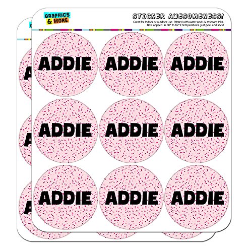 Addie - Name Planner Calendar Scrapbooking Crafting Stickers - Pink Speckles - 18 2