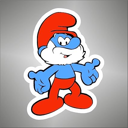 Autocollant Le Grand Schtroumpf Les Schtroumpfs Smurfs Comics Cartoon Dessins Animes Sticker Amazon Fr Cuisine Maison